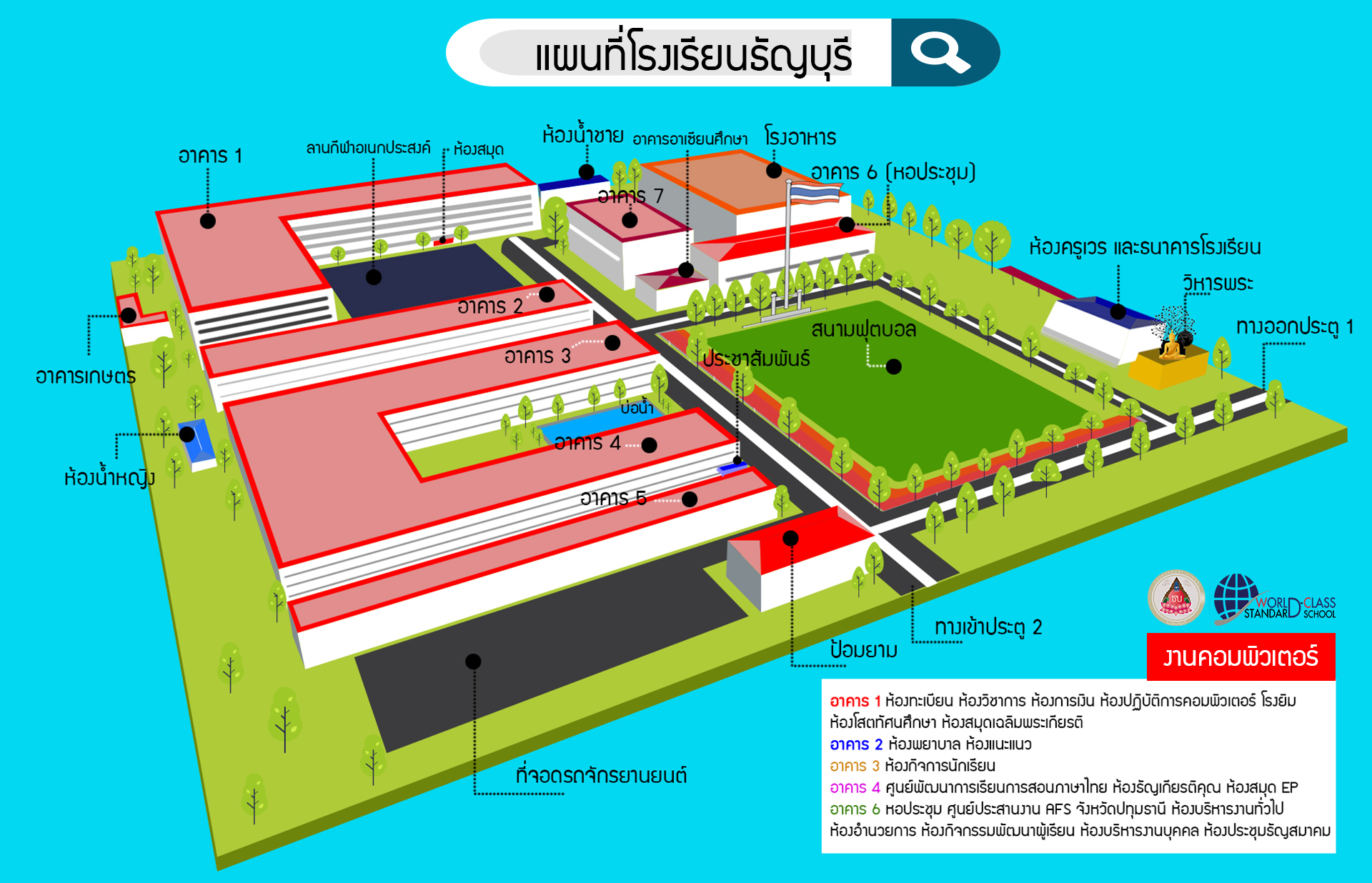 แผนที่โรงเรียนธัญบุรี